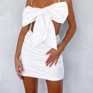 White Fox Boutique Into The Sunset Mini Skirt - White​​​​ - Size XS
